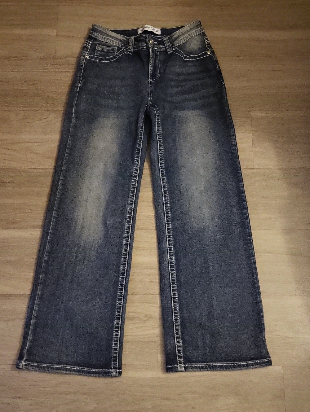 High-Rise Wide-Leg Jeans in Dark Blue Wash